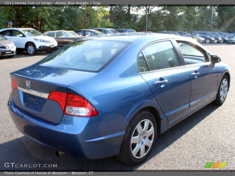 Atomic Blue Metallic / Gray 2011 Honda Civic LX Sedan