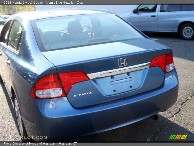 Atomic Blue Metallic / Gray 2011 Honda Civic LX Sedan