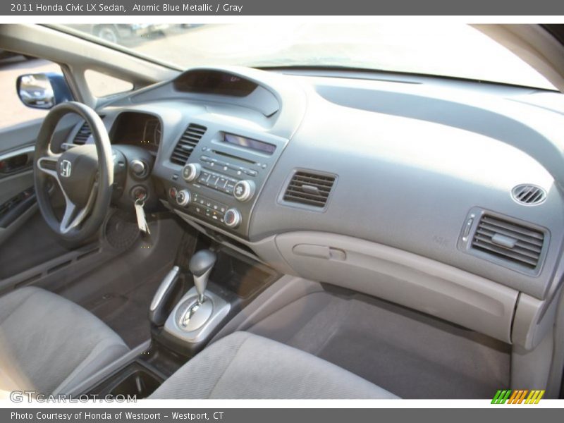 Atomic Blue Metallic / Gray 2011 Honda Civic LX Sedan