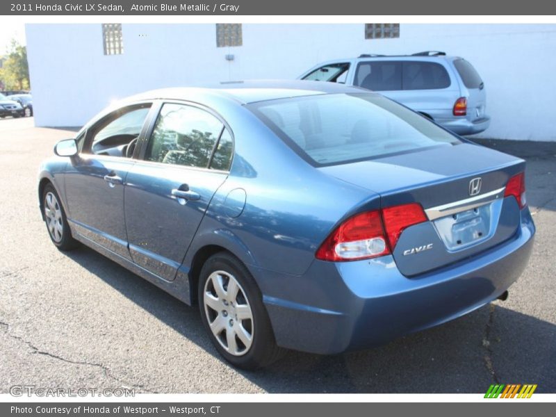 Atomic Blue Metallic / Gray 2011 Honda Civic LX Sedan