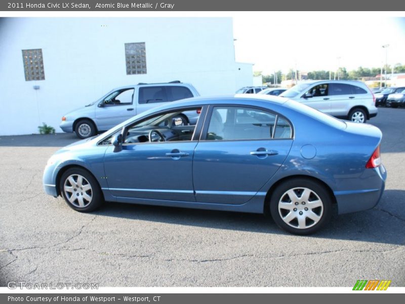 Atomic Blue Metallic / Gray 2011 Honda Civic LX Sedan