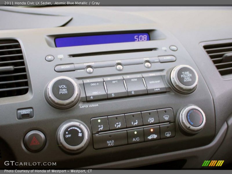 Atomic Blue Metallic / Gray 2011 Honda Civic LX Sedan