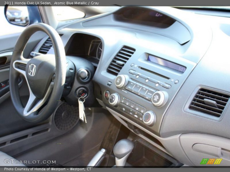 Atomic Blue Metallic / Gray 2011 Honda Civic LX Sedan