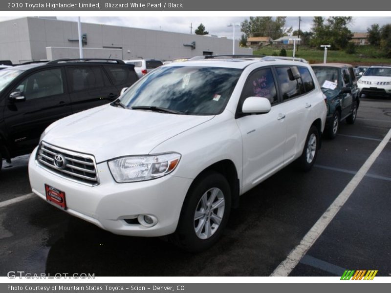 Blizzard White Pearl / Black 2010 Toyota Highlander Limited