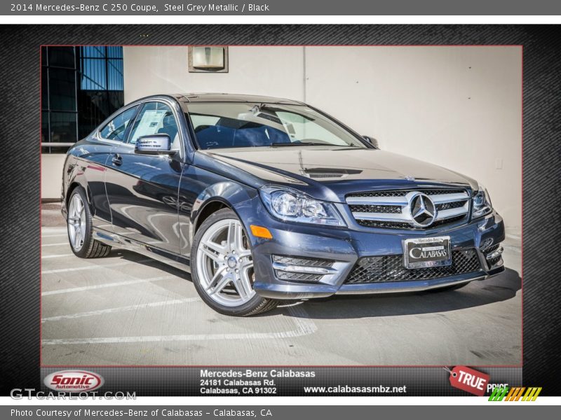 Steel Grey Metallic / Black 2014 Mercedes-Benz C 250 Coupe