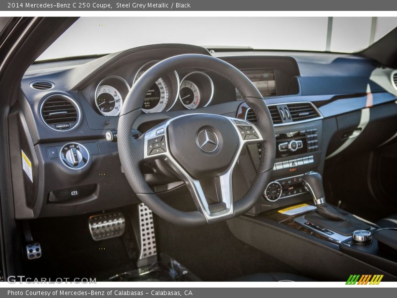 Steel Grey Metallic / Black 2014 Mercedes-Benz C 250 Coupe