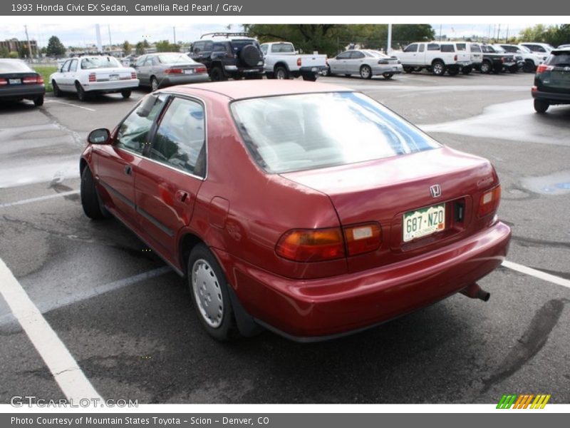Camellia Red Pearl / Gray 1993 Honda Civic EX Sedan