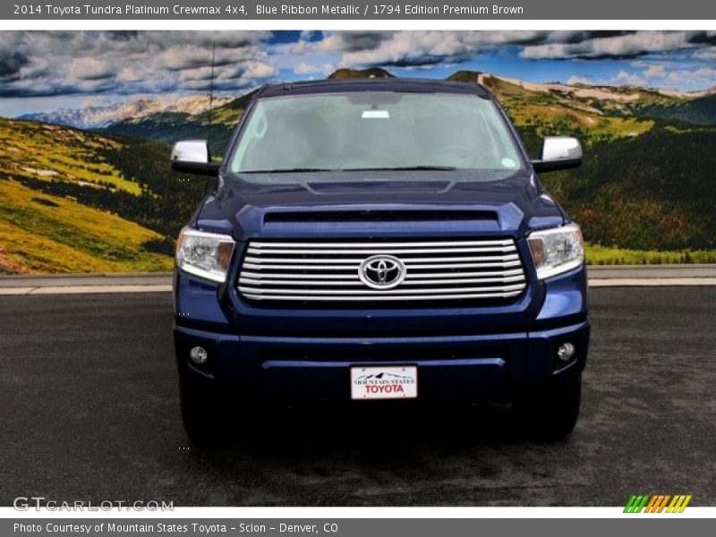 Blue Ribbon Metallic / 1794 Edition Premium Brown 2014 Toyota Tundra Platinum Crewmax 4x4