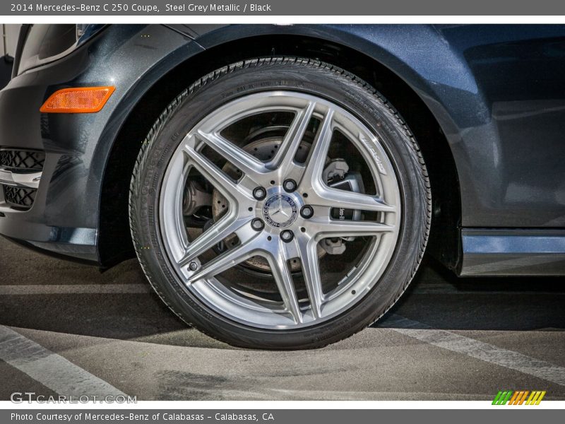Steel Grey Metallic / Black 2014 Mercedes-Benz C 250 Coupe