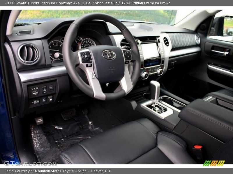 Blue Ribbon Metallic / 1794 Edition Premium Brown 2014 Toyota Tundra Platinum Crewmax 4x4