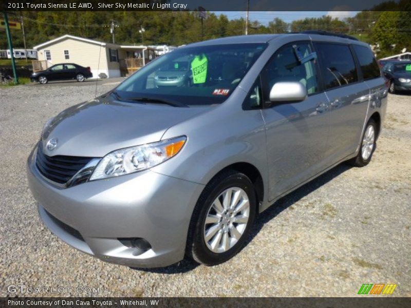 Silver Sky Metallic / Light Gray 2011 Toyota Sienna LE AWD