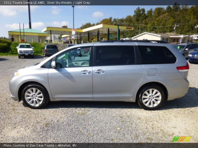 Silver Sky Metallic / Light Gray 2011 Toyota Sienna LE AWD