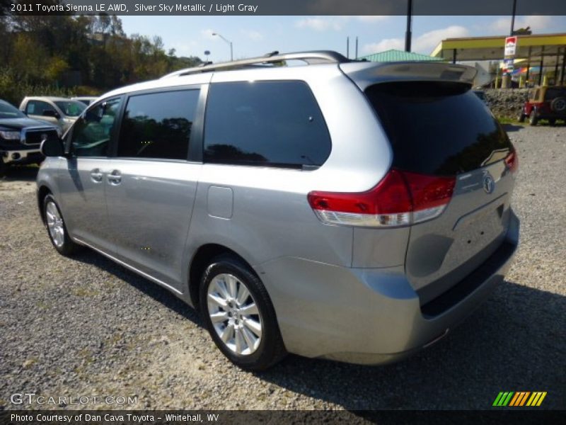 Silver Sky Metallic / Light Gray 2011 Toyota Sienna LE AWD