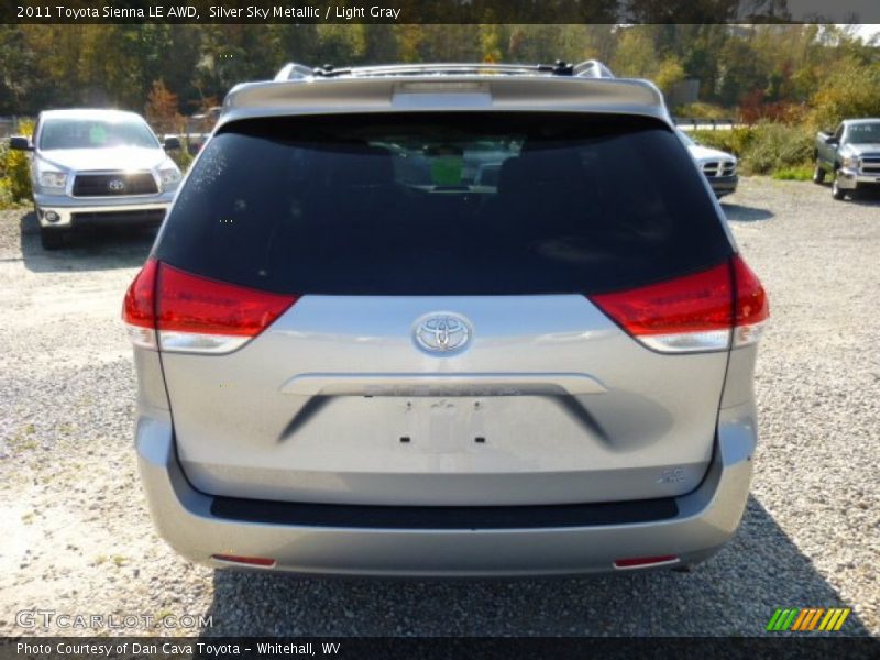 Silver Sky Metallic / Light Gray 2011 Toyota Sienna LE AWD