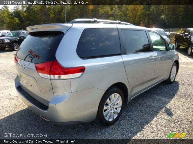 Silver Sky Metallic / Light Gray 2011 Toyota Sienna LE AWD