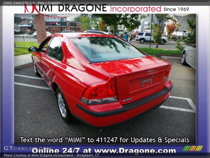 Red / Graphite 2002 Volvo S60 2.4