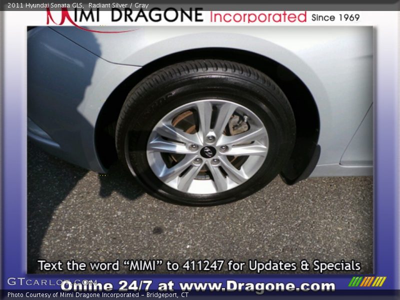 Radiant Silver / Gray 2011 Hyundai Sonata GLS
