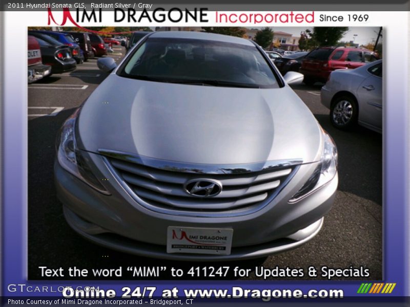 Radiant Silver / Gray 2011 Hyundai Sonata GLS