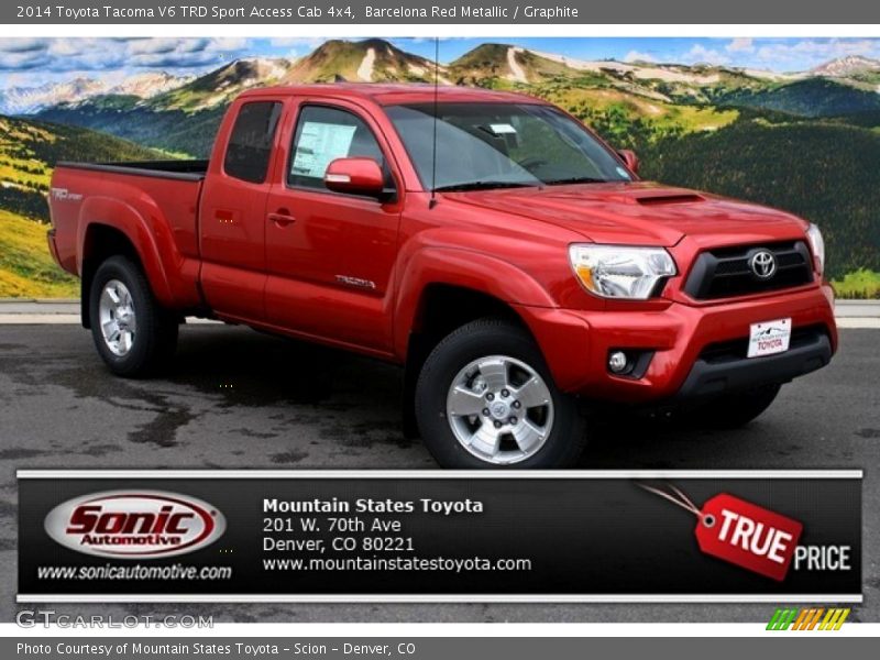 Barcelona Red Metallic / Graphite 2014 Toyota Tacoma V6 TRD Sport Access Cab 4x4