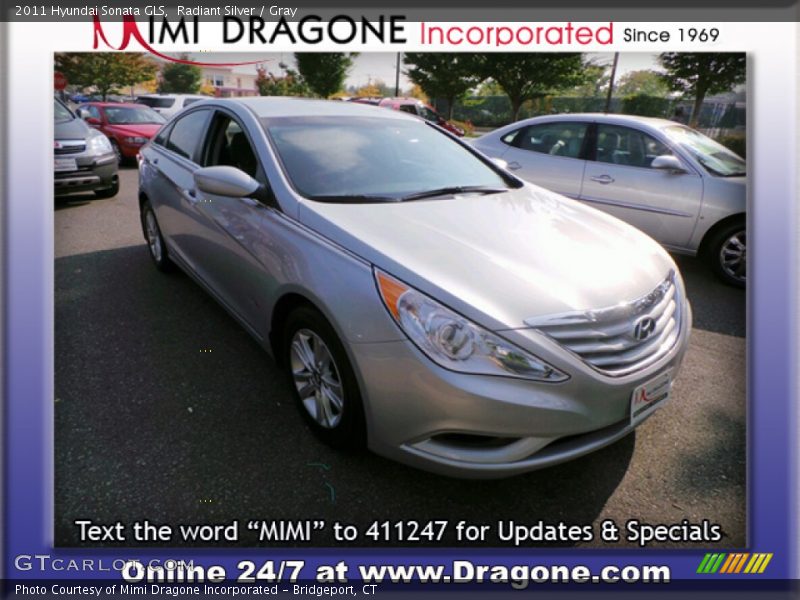Radiant Silver / Gray 2011 Hyundai Sonata GLS