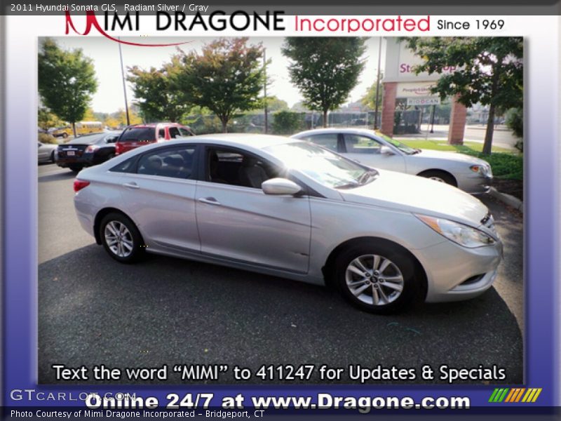 Radiant Silver / Gray 2011 Hyundai Sonata GLS