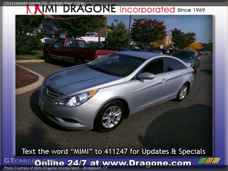 Radiant Silver / Gray 2011 Hyundai Sonata GLS