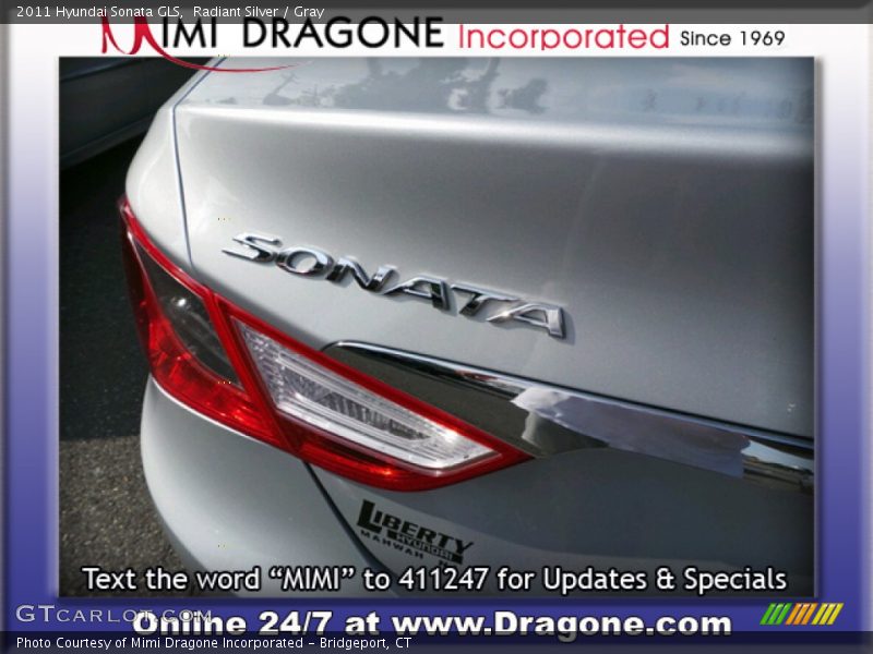 Radiant Silver / Gray 2011 Hyundai Sonata GLS
