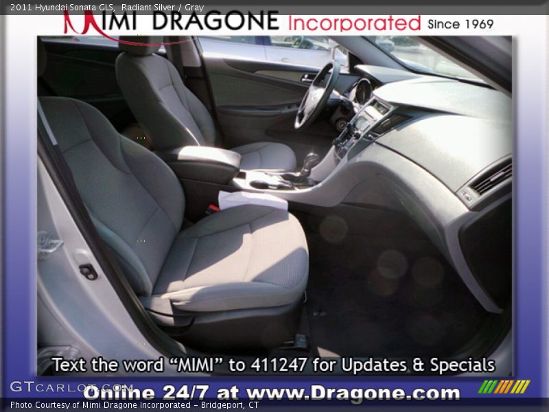Radiant Silver / Gray 2011 Hyundai Sonata GLS