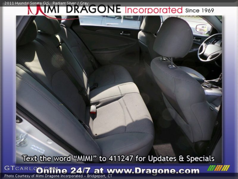 Radiant Silver / Gray 2011 Hyundai Sonata GLS