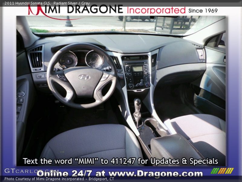 Radiant Silver / Gray 2011 Hyundai Sonata GLS