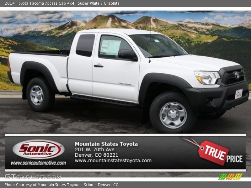 Super White / Graphite 2014 Toyota Tacoma Access Cab 4x4