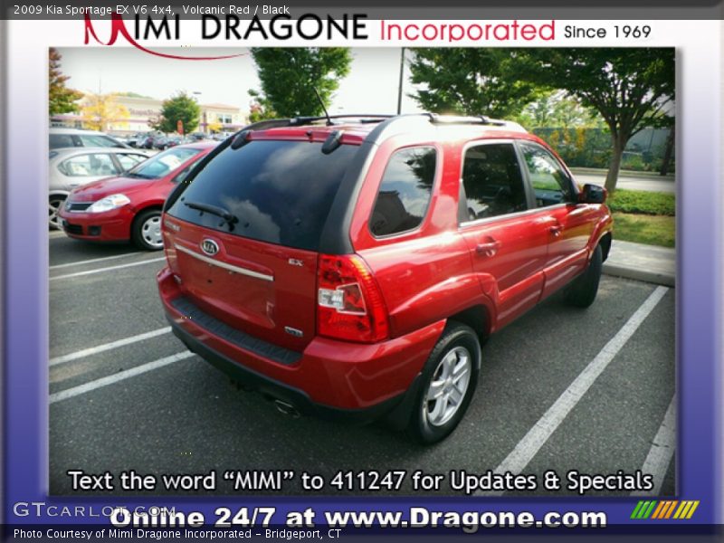 Volcanic Red / Black 2009 Kia Sportage EX V6 4x4