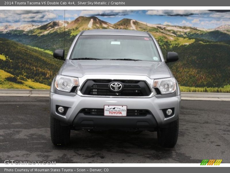 Silver Sky Metallic / Graphite 2014 Toyota Tacoma V6 Double Cab 4x4