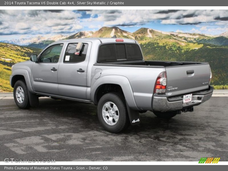 Silver Sky Metallic / Graphite 2014 Toyota Tacoma V6 Double Cab 4x4