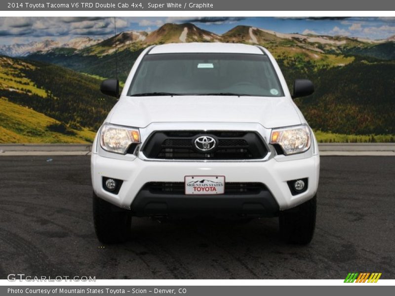Super White / Graphite 2014 Toyota Tacoma V6 TRD Double Cab 4x4