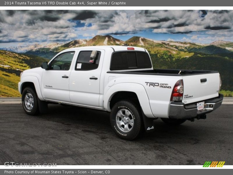 Super White / Graphite 2014 Toyota Tacoma V6 TRD Double Cab 4x4