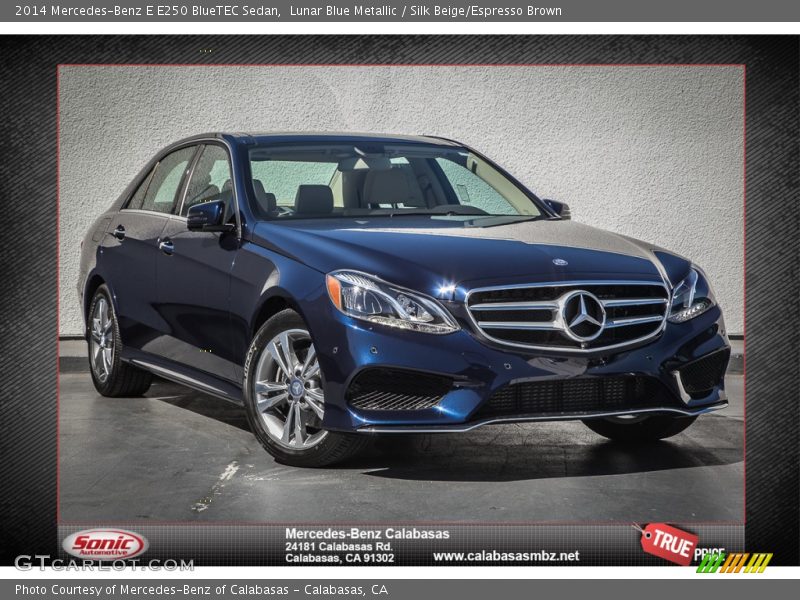 Lunar Blue Metallic / Silk Beige/Espresso Brown 2014 Mercedes-Benz E E250 BlueTEC Sedan