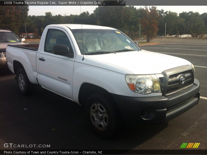 Super White / Graphite Gray 2008 Toyota Tacoma Regular Cab