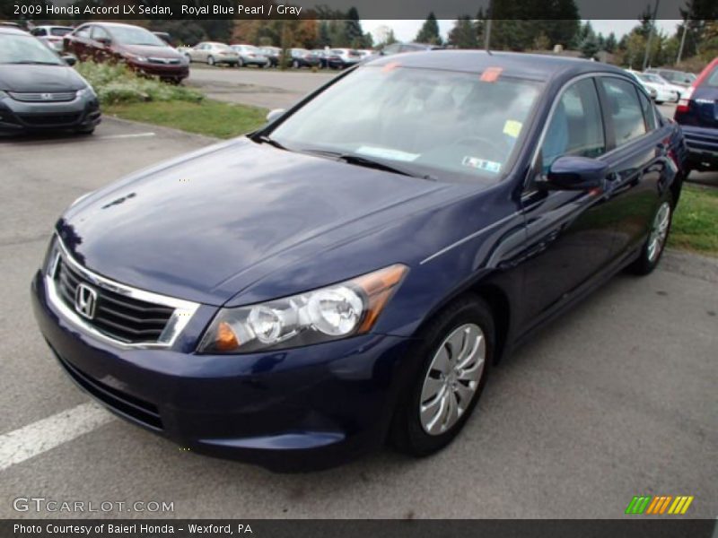 Royal Blue Pearl / Gray 2009 Honda Accord LX Sedan