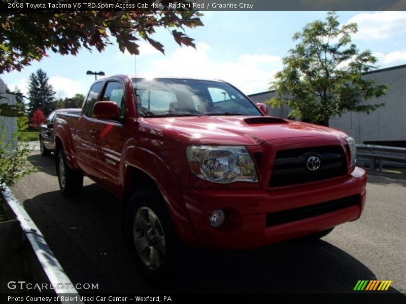 Radiant Red / Graphite Gray 2008 Toyota Tacoma V6 TRD Sport Access Cab 4x4