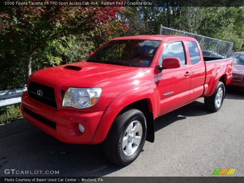 Radiant Red / Graphite Gray 2008 Toyota Tacoma V6 TRD Sport Access Cab 4x4
