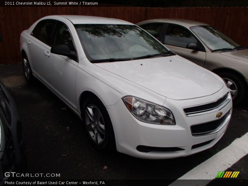 Summit White / Titanium 2011 Chevrolet Malibu LS