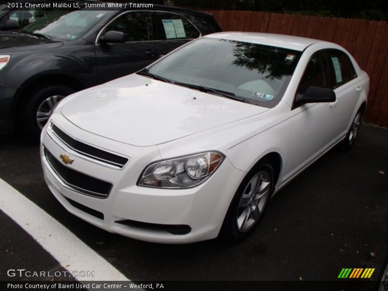 Summit White / Titanium 2011 Chevrolet Malibu LS