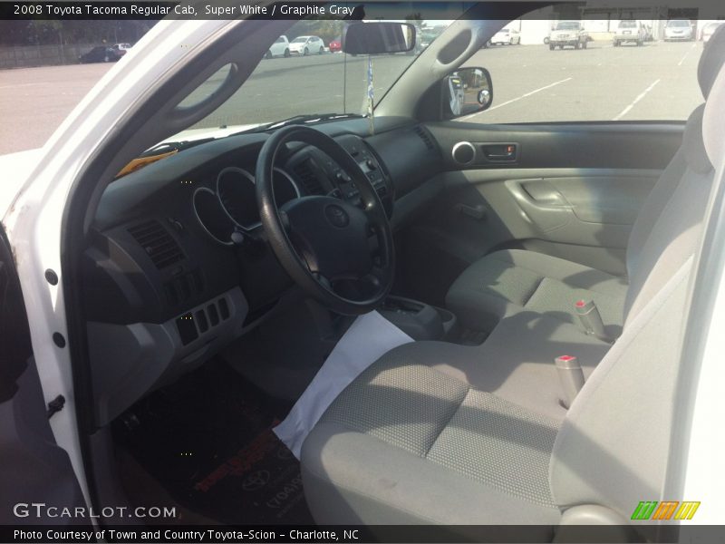 Super White / Graphite Gray 2008 Toyota Tacoma Regular Cab