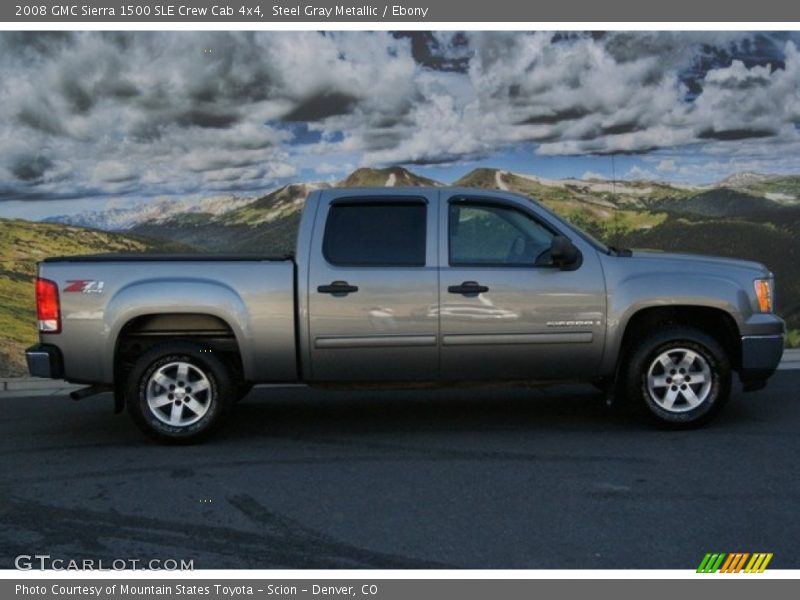 Steel Gray Metallic / Ebony 2008 GMC Sierra 1500 SLE Crew Cab 4x4