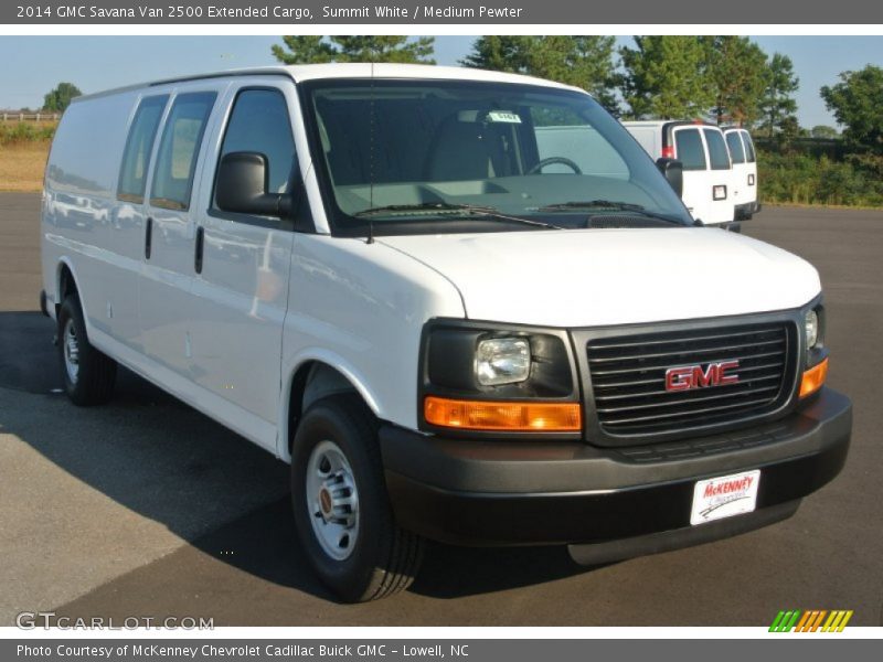 Summit White / Medium Pewter 2014 GMC Savana Van 2500 Extended Cargo