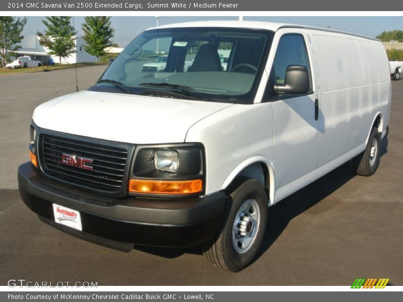 Summit White / Medium Pewter 2014 GMC Savana Van 2500 Extended Cargo