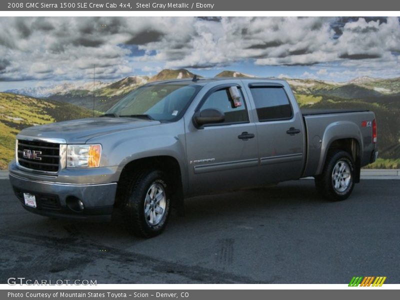Steel Gray Metallic / Ebony 2008 GMC Sierra 1500 SLE Crew Cab 4x4