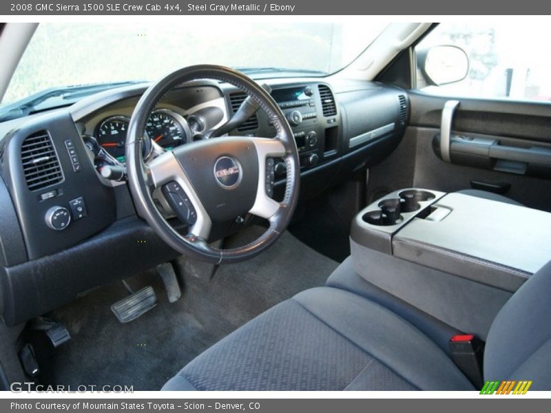 Steel Gray Metallic / Ebony 2008 GMC Sierra 1500 SLE Crew Cab 4x4