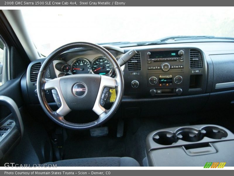 Steel Gray Metallic / Ebony 2008 GMC Sierra 1500 SLE Crew Cab 4x4
